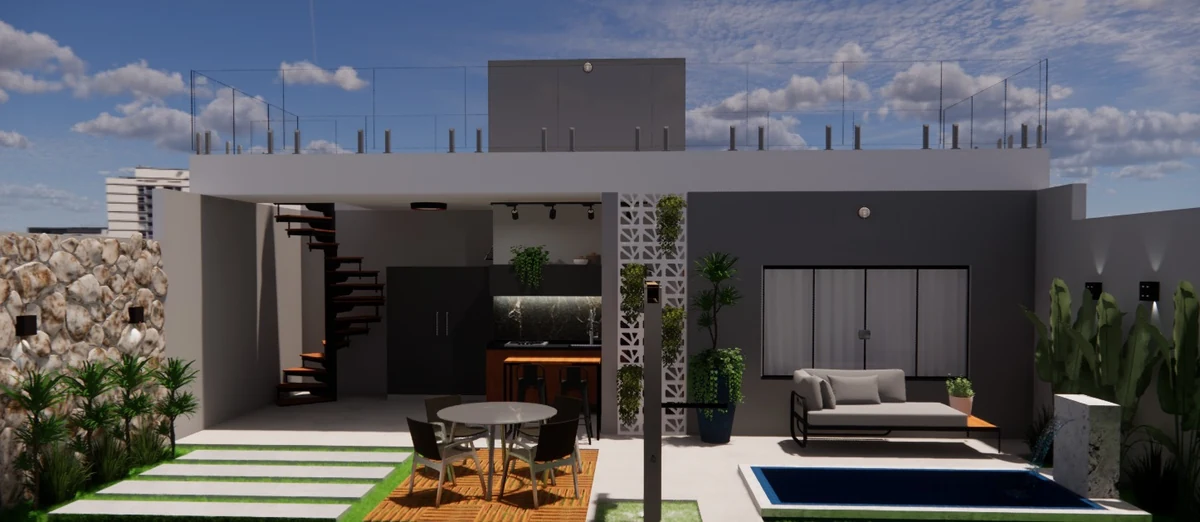 Casa entregue pela Fênix Soluções Construtora - vista da fachada