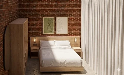 Suíte de casal entregue pela Fênix